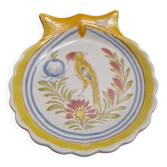 Plate scallop shell Hb Henriot Quimper