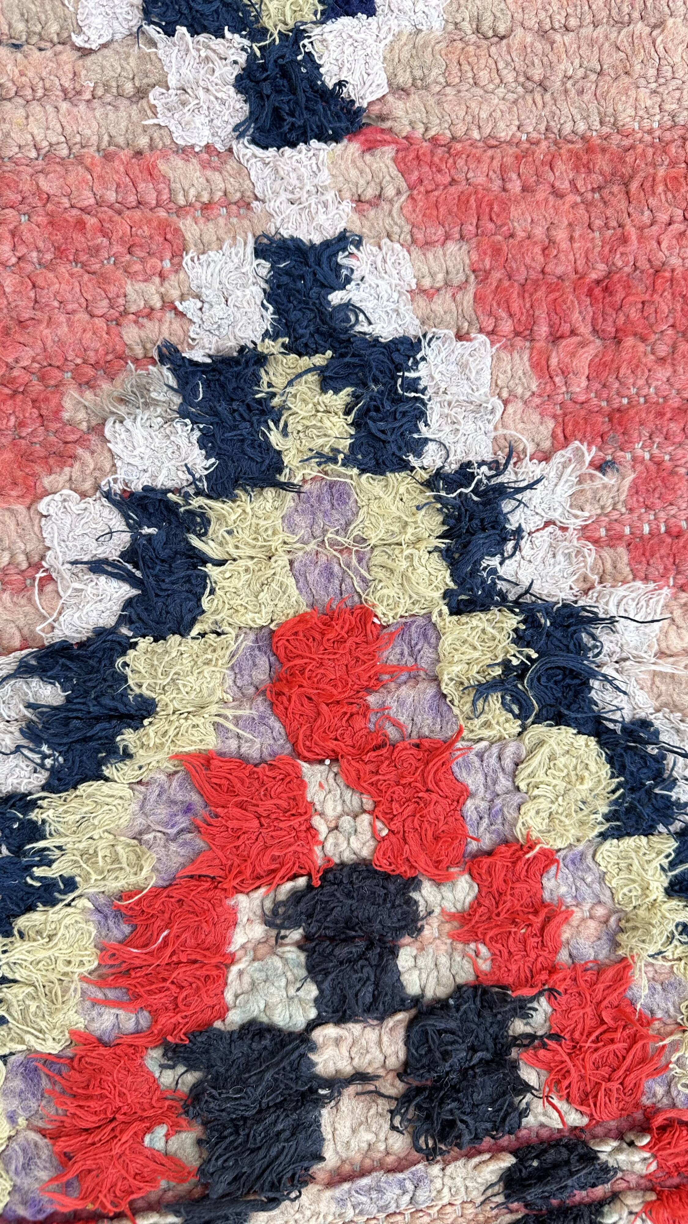 Moroccan carpet boujad pink - 102 x 300 cm