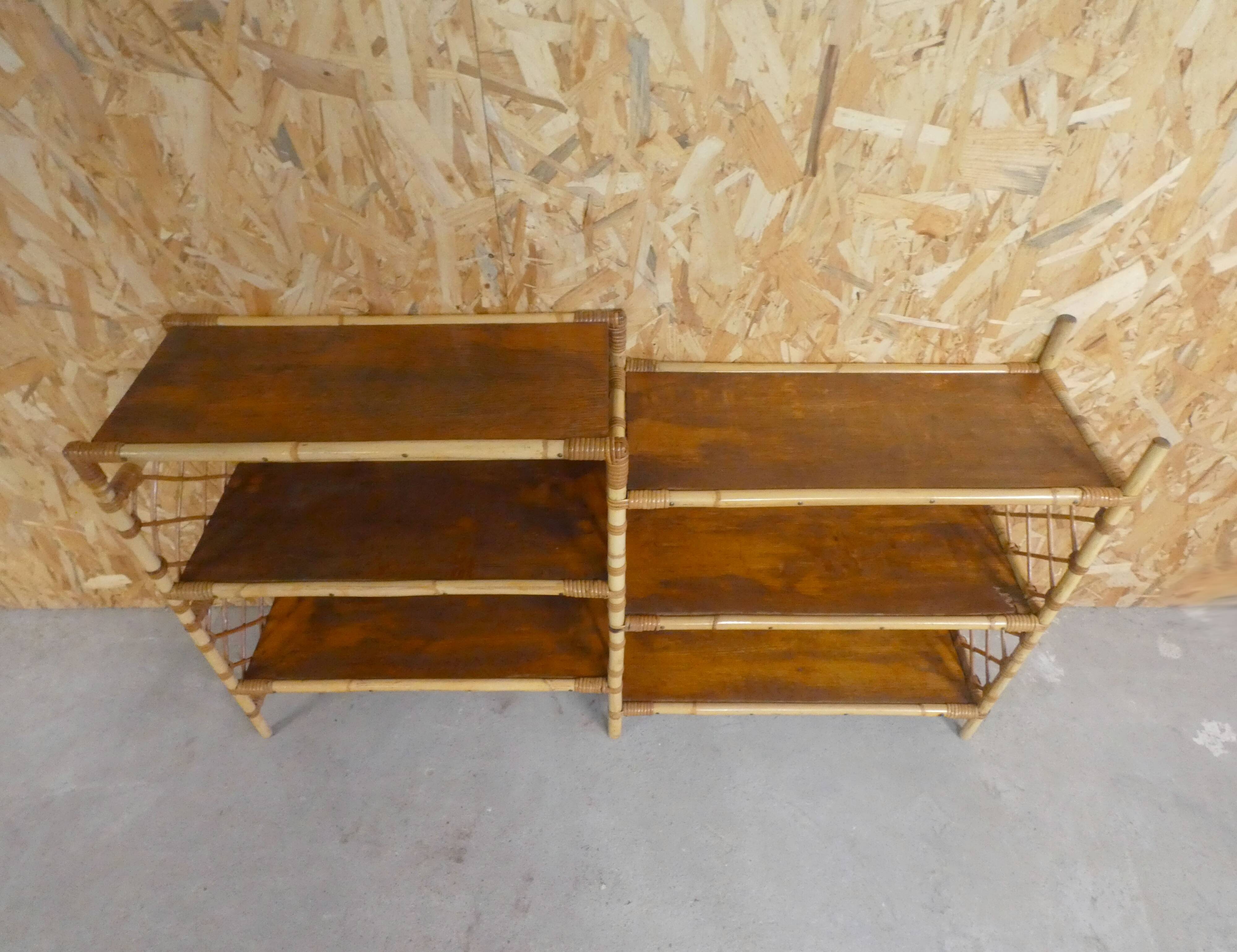 Rattan console shelf sideboard