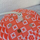 Orange plastic kitchen pendant light 1970