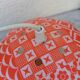 Orange plastic kitchen pendant light 1970