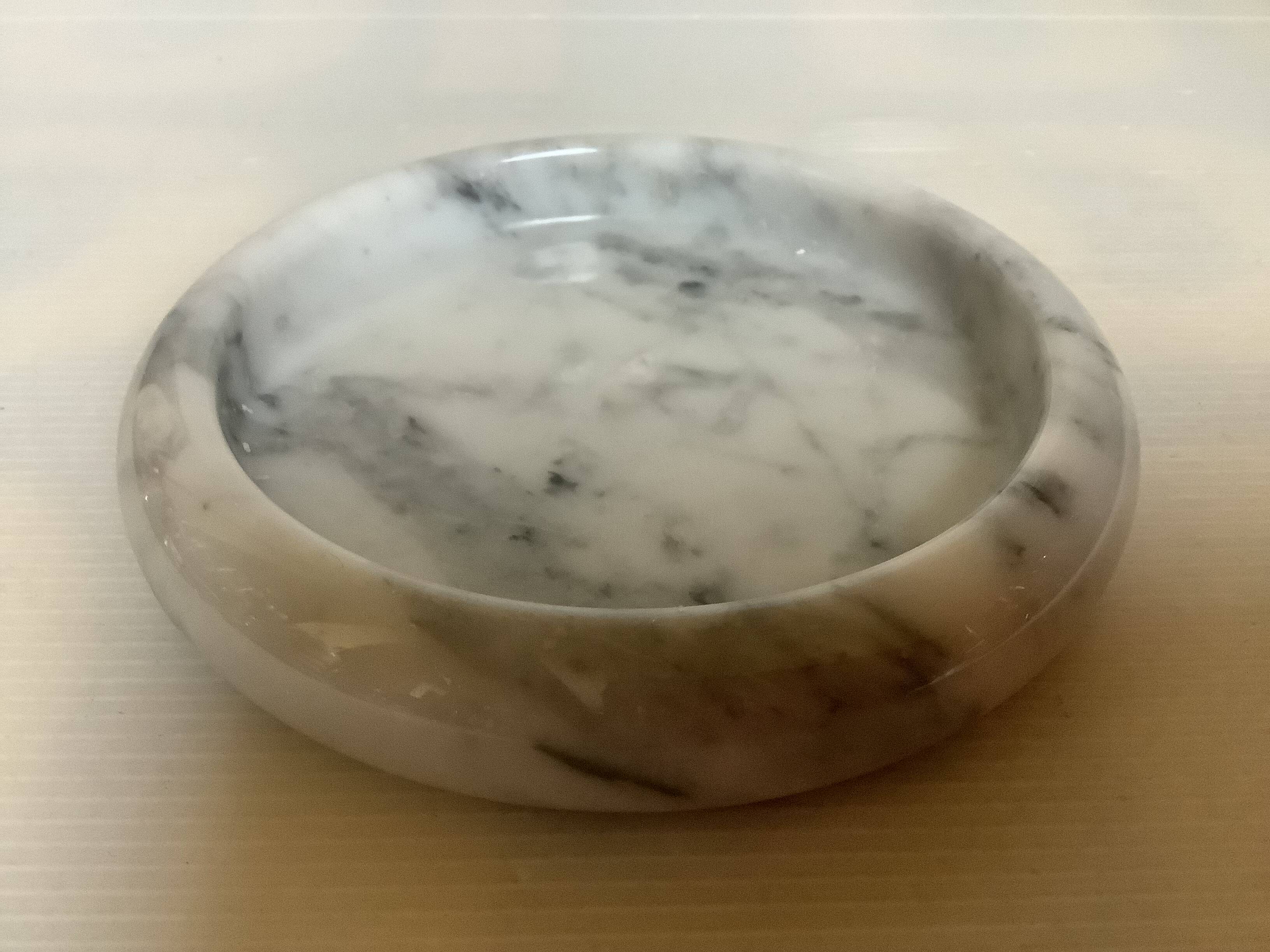 Marble ashtray catchall from Carrara, Italy.