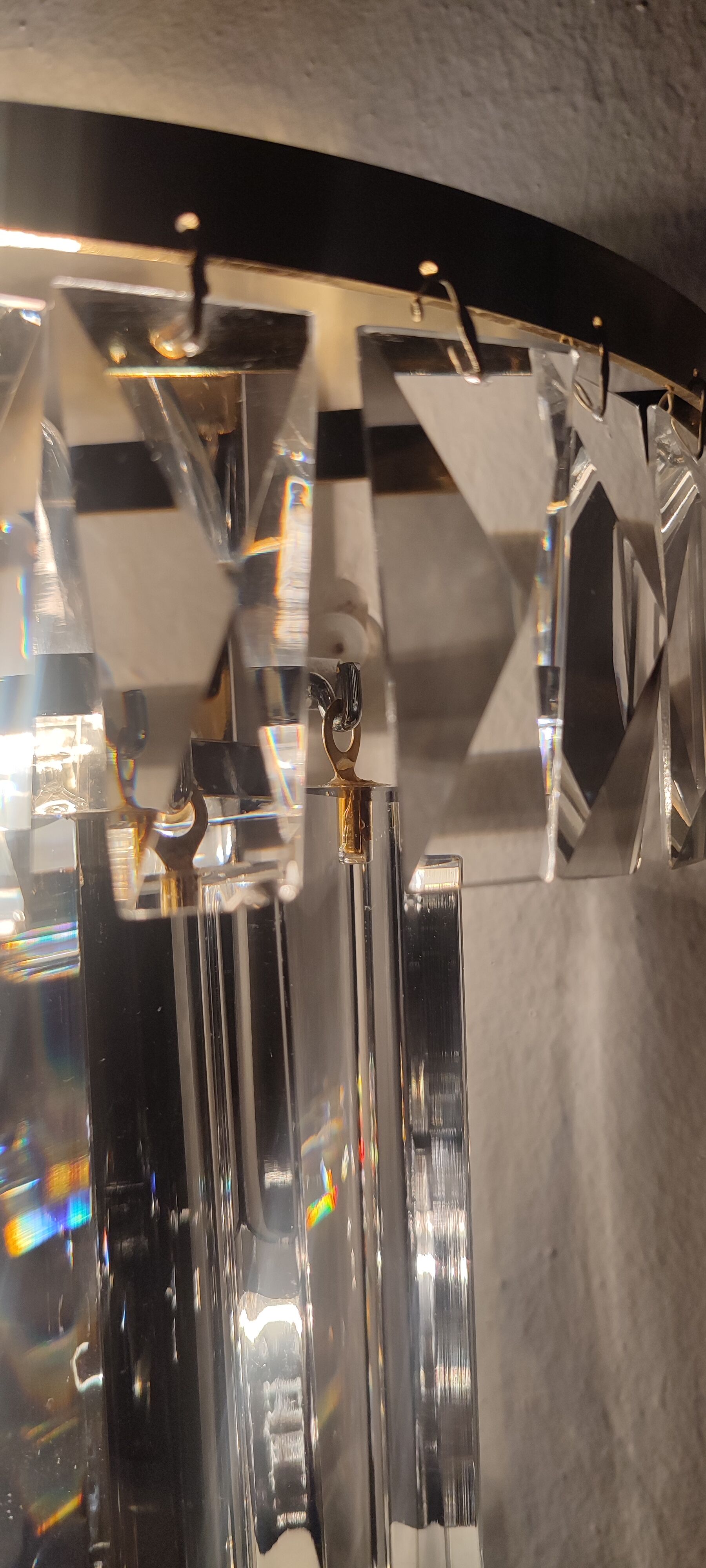 Glass wall lamp. Italy, 1950s