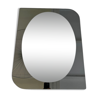 Vintage two-tone mirror 70's 55x70cm