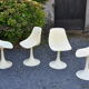 Chaises années 70 pied tulipe