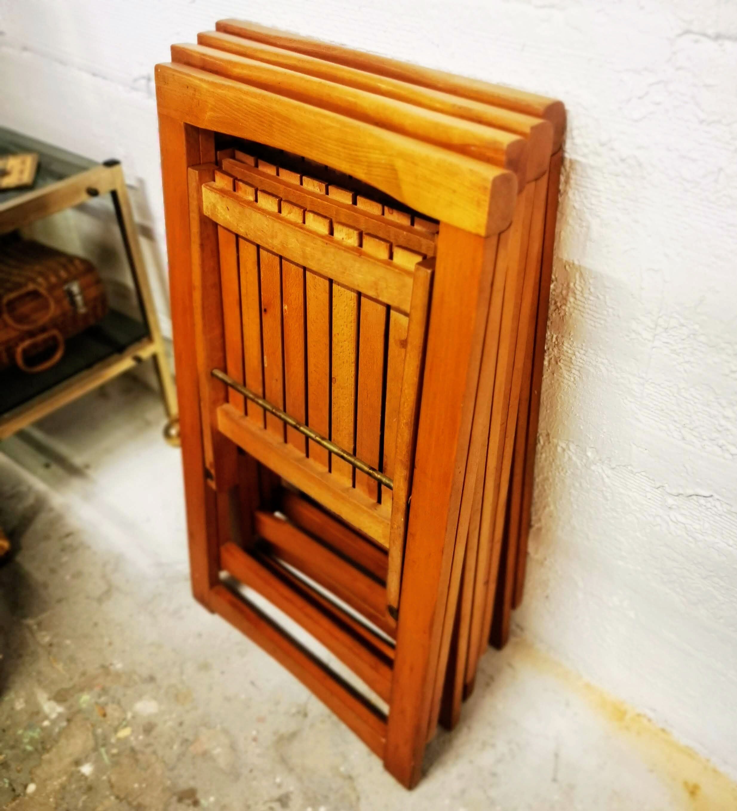 Série de 4 chaises pliantes  années 60