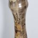 Large La Roue Vallauris ceramic vase, French, beige flower decor, 1975