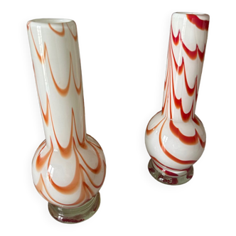 Opaline soliflore vase in the 70s