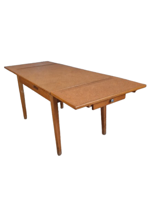 Table salle à manger années 50 avec rallonges coulissantes