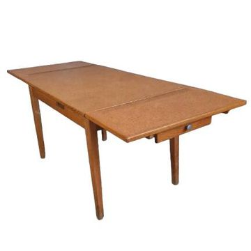 Table salle à manger années 50 avec rallonges coulissantes