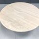 Vintage round ravertine coffee table, 1970s