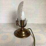 Deknudt bronze scallop shell lamp