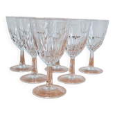 Service of 6 chopped glasses