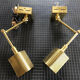 Pair of articulated wall lamps gilded brass Marset circa 1970
