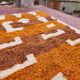 Beni Ouarain rug 300x200 cm – Thick wool, ochre & ecru Berber patterns,