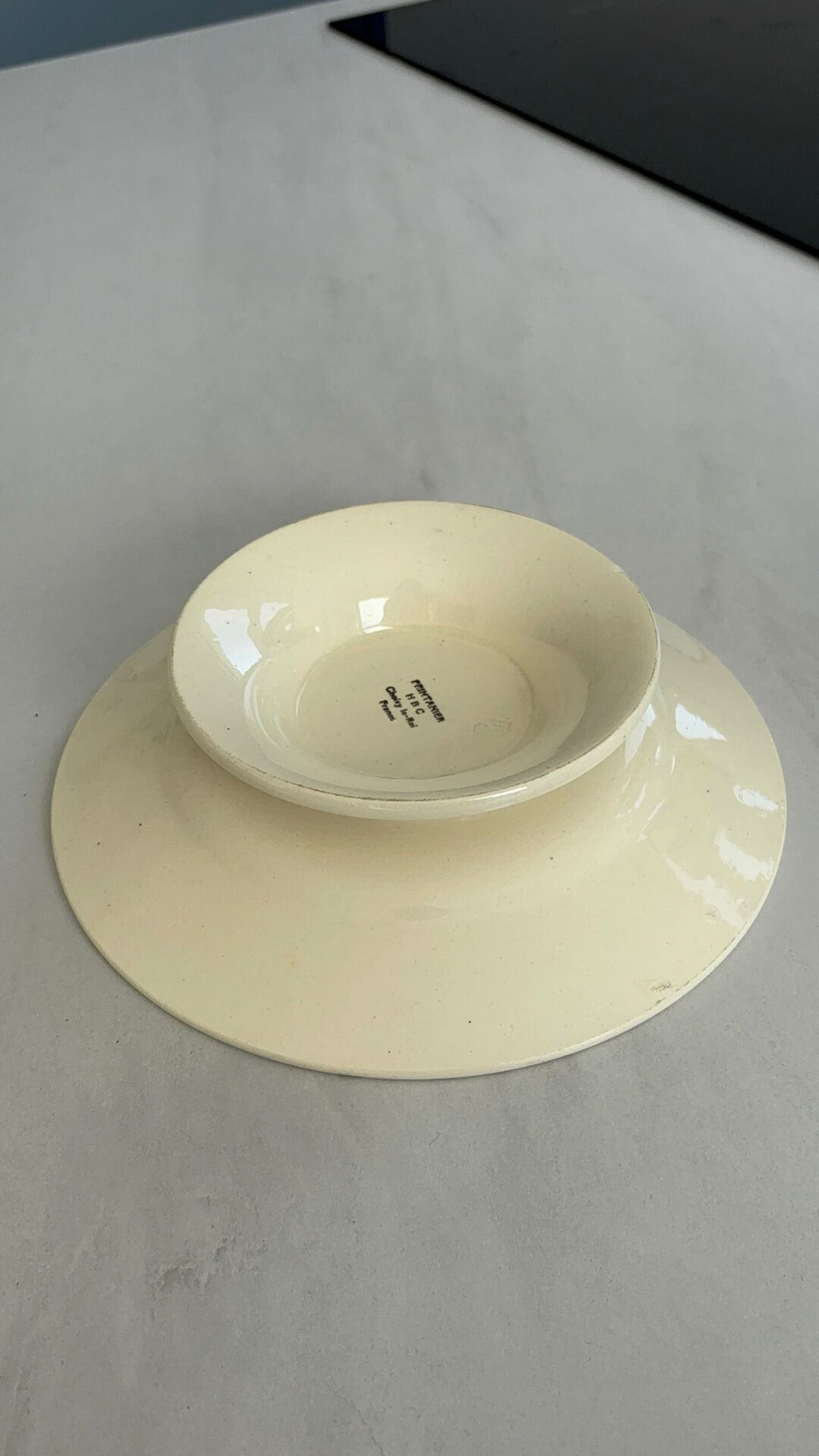 Earthenware compote H B C Choisy le Roi Spring model | Tableware Fr