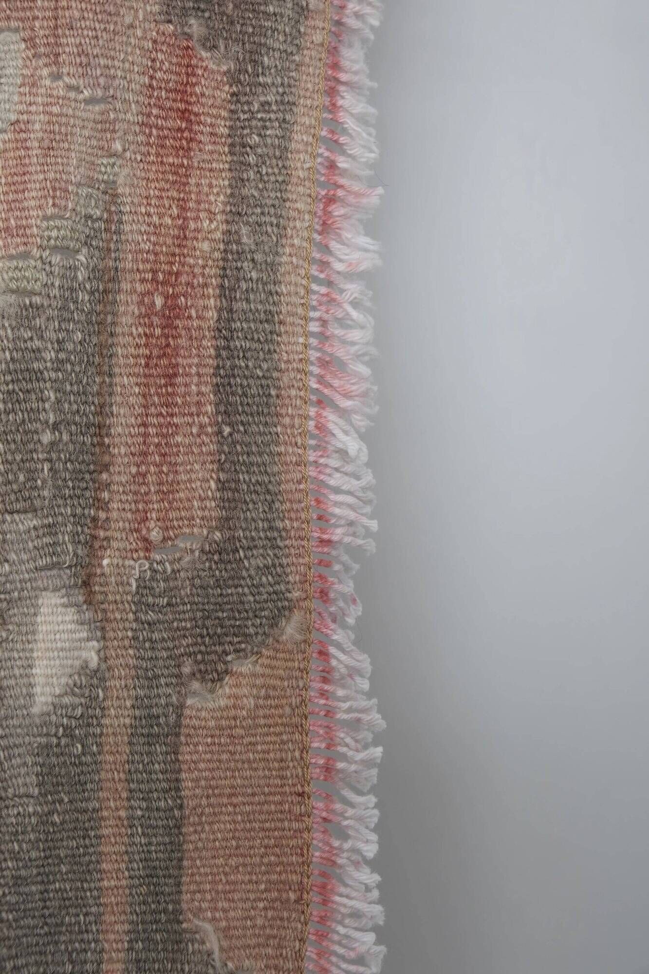 Vintage Turkish hallway rug 142x419 cm