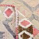 Tapis Kilim rose et crème, 94,378 cm