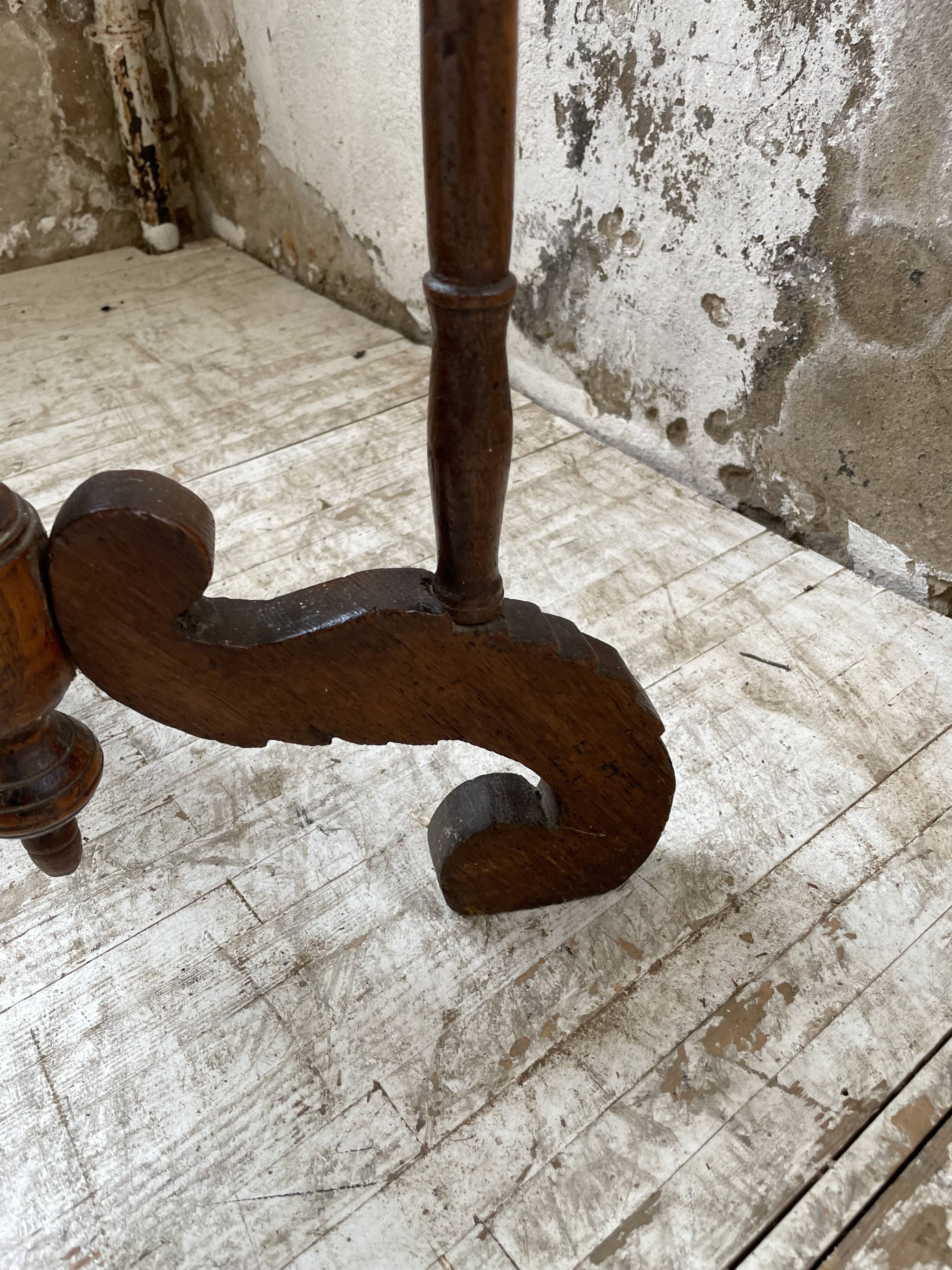 19th century oak pedestal console
