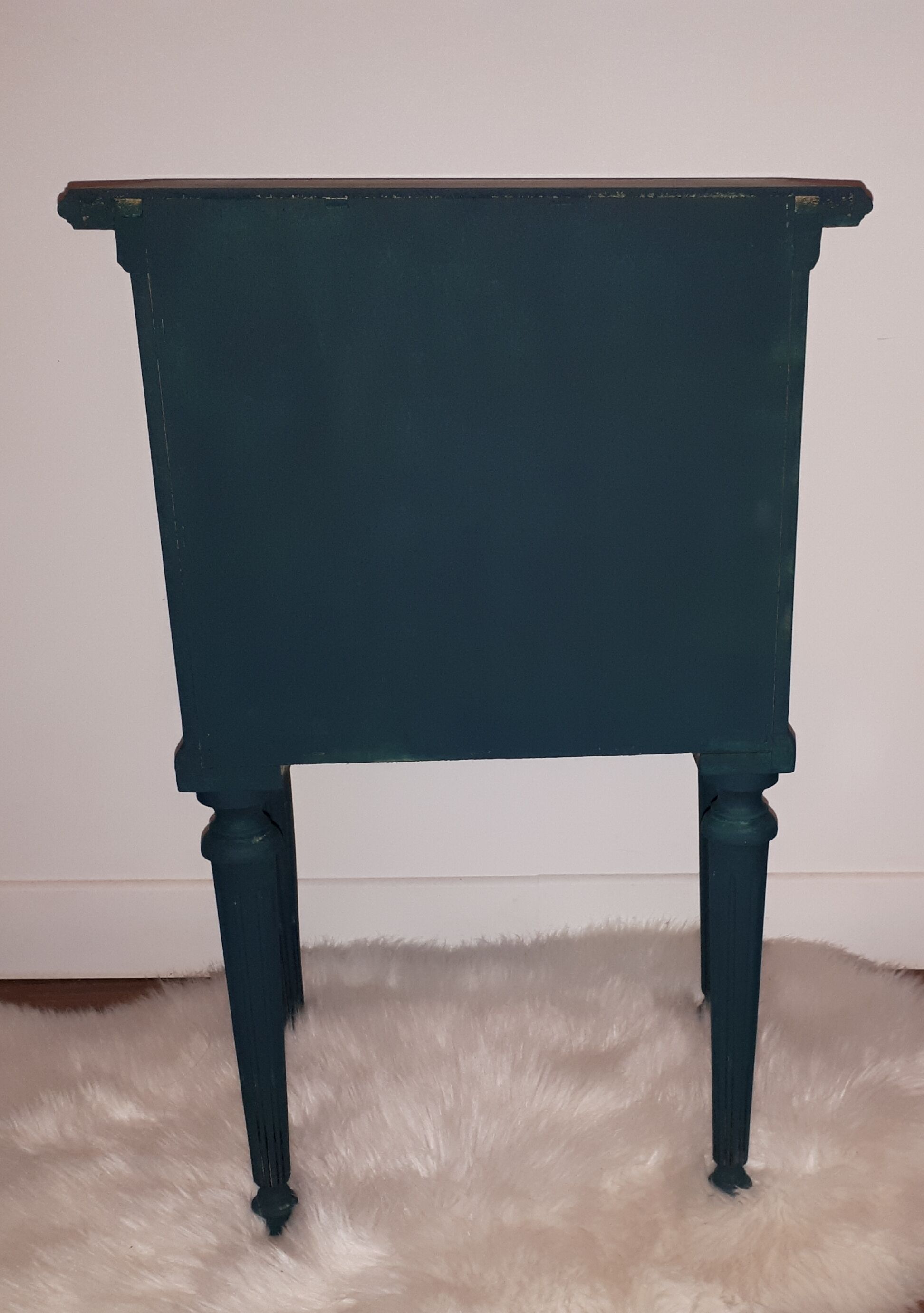 Blue bedside table