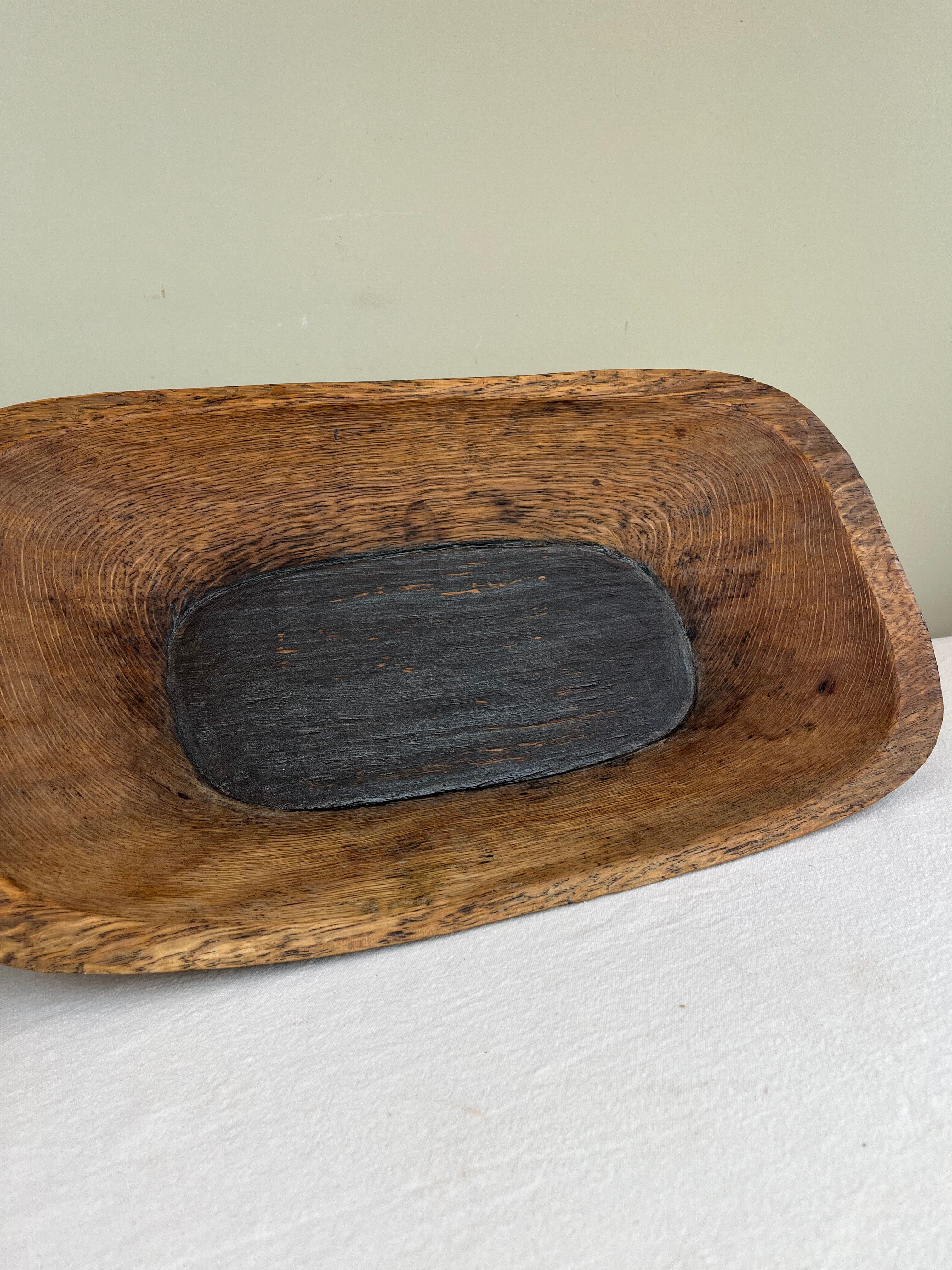 antique carved wooden catchall