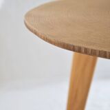 Round wooden coffee table