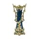 Vase Art Nouveau bleu antique style rococo 38 cm