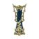 Vase Art Nouveau bleu antique style rococo 38 cm