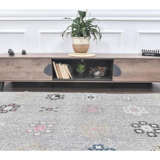 Vintage Kilim Turkish Hand-Knotted Colorful Rug 191x248