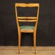 Six Italian  chairs in exotic wood and faux leather