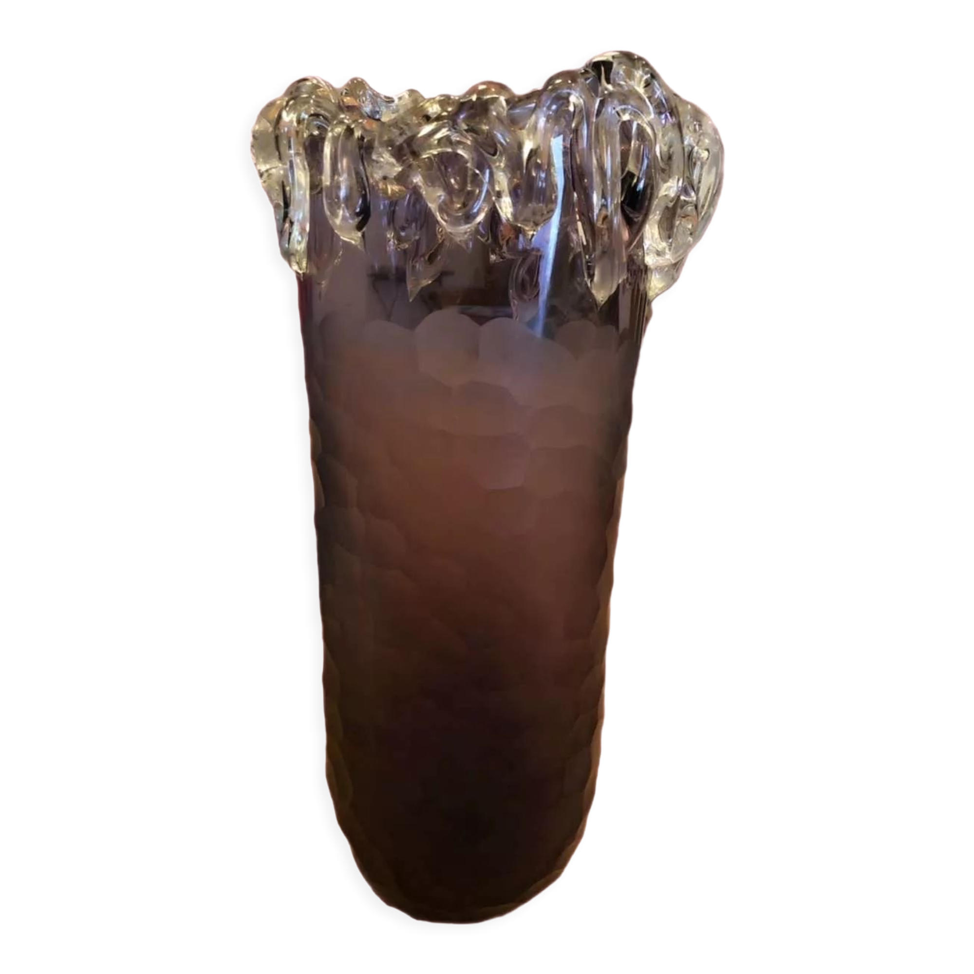 Purple glass vase