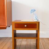 Small teak bedside table, Mid-Century, 1960
