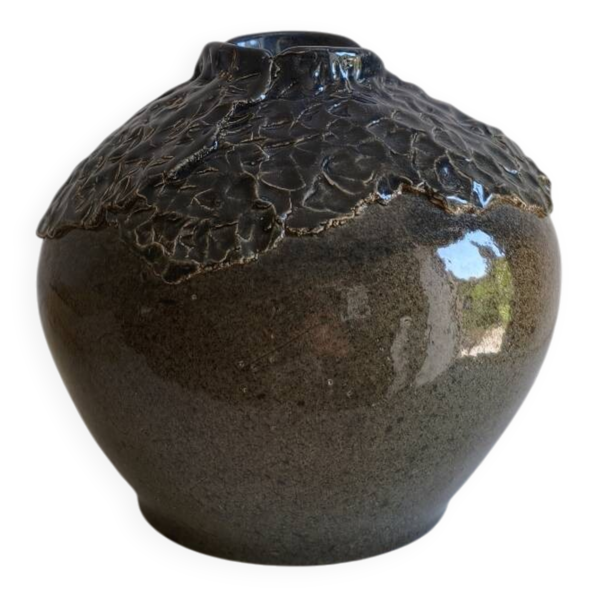 Handcrafted ceramic vase signed MB