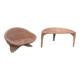 Fauteuil rotin et table basse rotin design des années 70