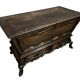 Louis XV style kneading trough in solid walnut