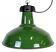 Lampe à suspension industrielle en émail vert, années 1960