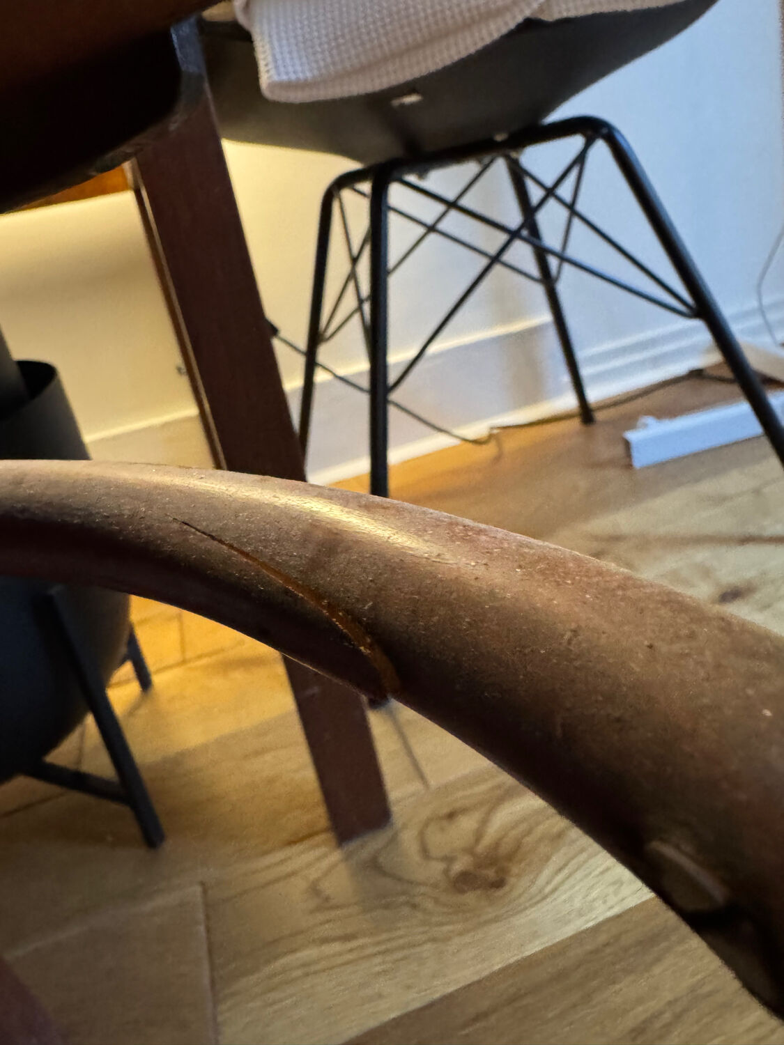 Two Thonet 967f F leather bistro chairs