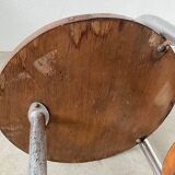 Bauhaus art deco console table in wood and chrome