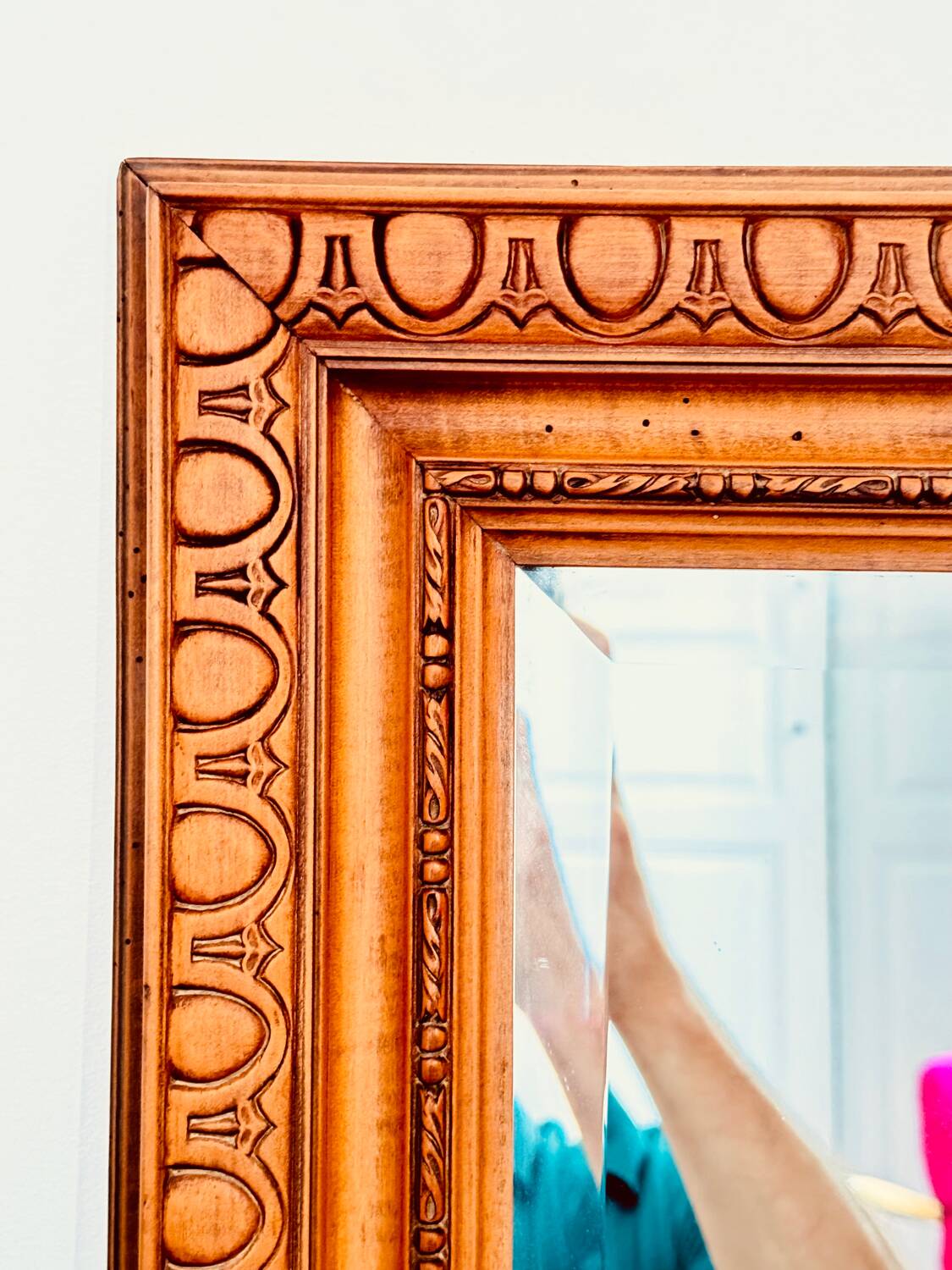 Antique mirror with beveled glass