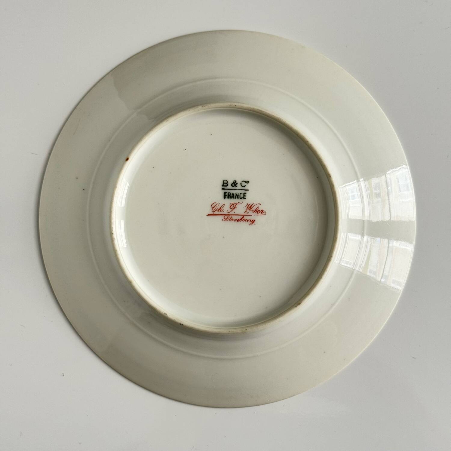 Set of 6 dessert plates | Bernardaud | Garland of roses