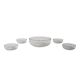 Set of glass salad bowls, Italian design, 1970s, production: Italy