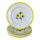 Set of 6 flat plates vintage earthenware
