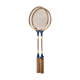 Pair of old wooden badminton rackets