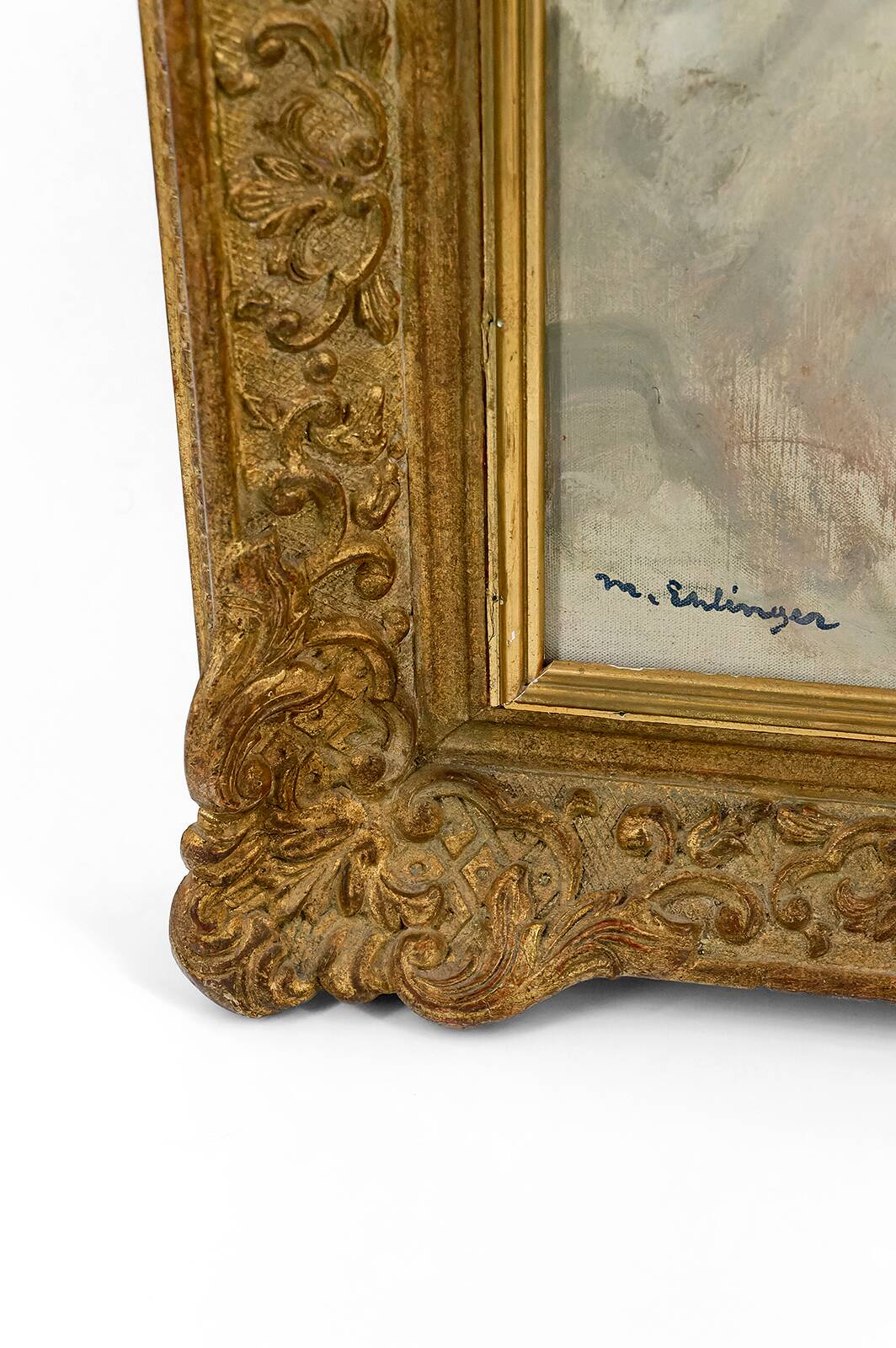 Nude portrait of a young woman with a headscarf, Maurice Ehlinger, Circa 1940