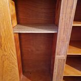 Wicker rattan bamboo wardrobe 1950 1960