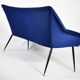 Canapé vintage deux places, république démocratique allemande, 1960, bleu marine, velours