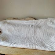 Dessus de lit en coton blanc  tissé , lit 1 place