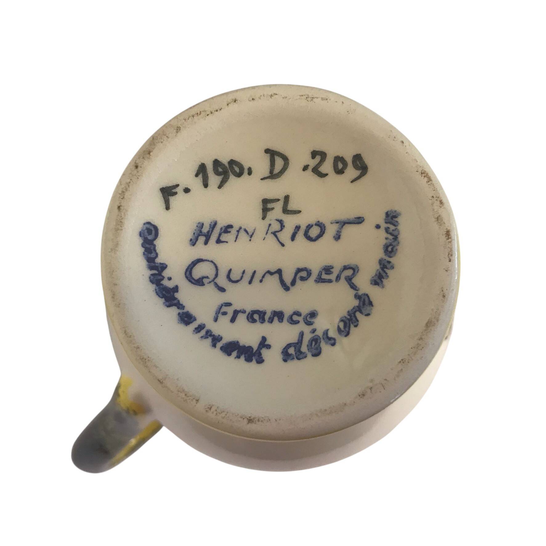 Henriot Quimper, glazed earthenware service, Genêt Bruyère model, 20th century