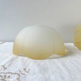 Vintage amber frosted glass pendant light – Soft light – Customizable