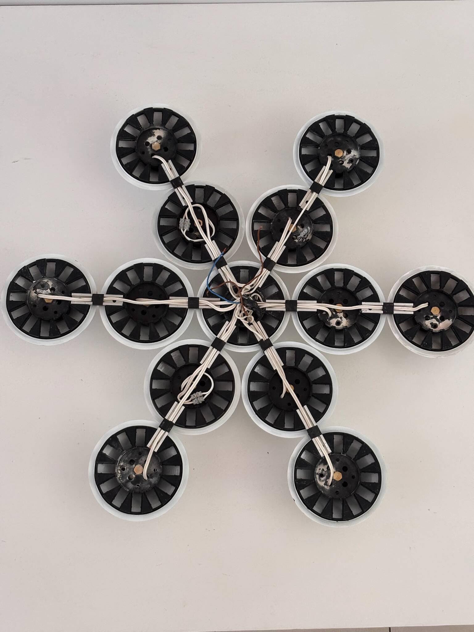 Composition of 13 Teti Wall Lights by Vico Magistretti for Artemide 1970 ABS Sp